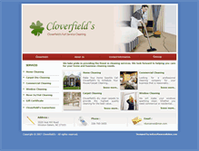 Tablet Screenshot of cloverfieldscleaning.com